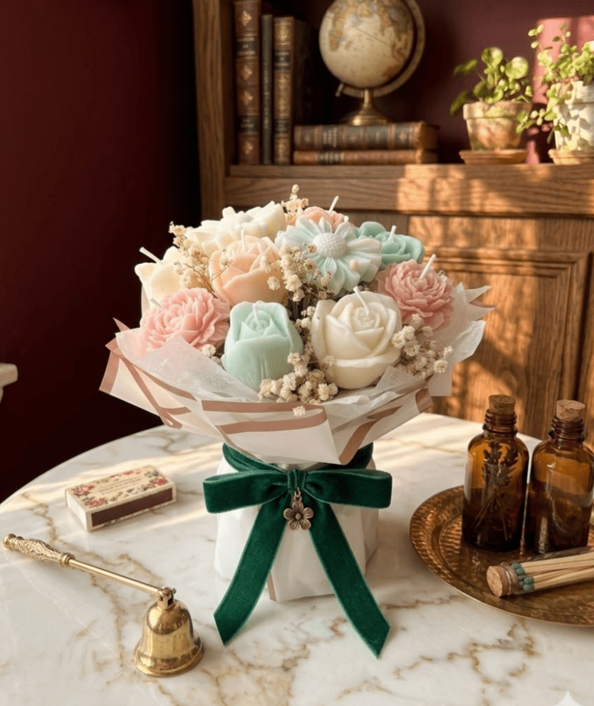Lovely Blossom Breeze - shop_name candles bouquet handmade crafted candlesbouquet bloomcandlesbyuna waxmeltcandles candlesrose rose tulip peony scentcandles soywaxcandles