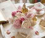 Bloom Elegance - shop_name candles bouquet handmade crafted candlesbouquet bloomcandlesbyuna waxmeltcandles candlesrose rose tulip peony scentcandles soywaxcandles