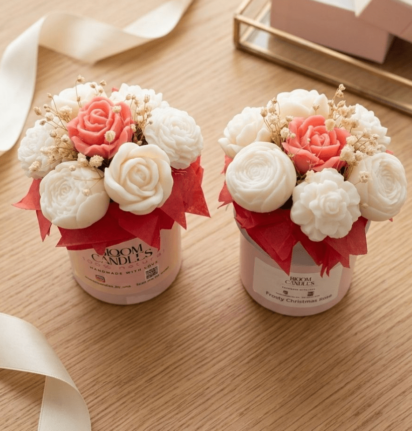 Mini Rose Bouquet - shop_name candles bouquet handmade crafted candlesbouquet bloomcandlesbyuna waxmeltcandles candlesrose rose tulip peony scentcandles soywaxcandles