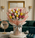 Colourful Tulip Bouquet - shop_name candles bouquet handmade crafted candlesbouquet bloomcandlesbyuna waxmeltcandles candlesrose rose tulip peony scentcandles soywaxcandles