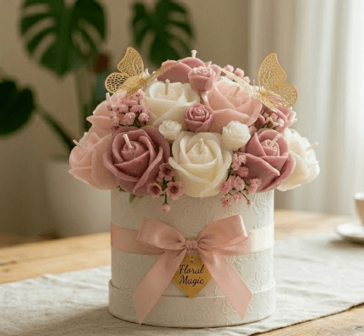 Bloom Floral Whisper - shop_name candles bouquet handmade crafted candlesbouquet bloomcandlesbyuna waxmeltcandles candlesrose rose tulip peony scentcandles soywaxcandles