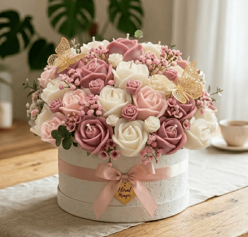 Bloom Floral Whisper - shop_name candles bouquet handmade crafted candlesbouquet bloomcandlesbyuna waxmeltcandles candlesrose rose tulip peony scentcandles soywaxcandles